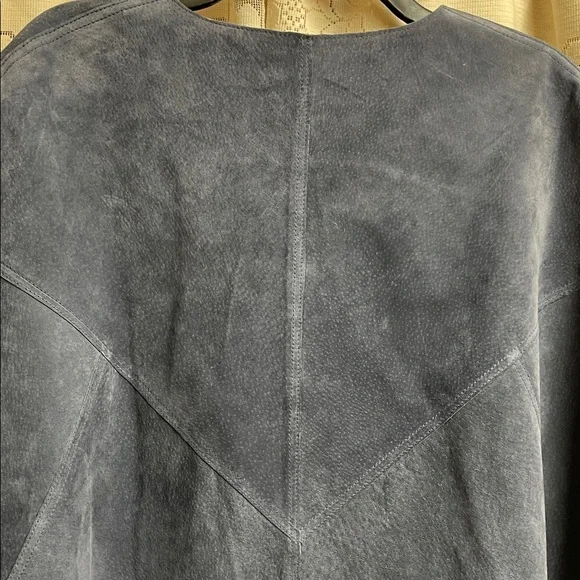 Dialogue Navy Suede Cape / Lined New With Tags QVC - Picture 8 of 9
